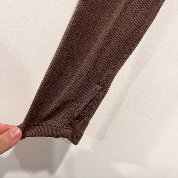 Athleta Light Brown/Pink Stretchy Long Midi Cardigan Sweater Women’s Size Large - Picture 4 of 8